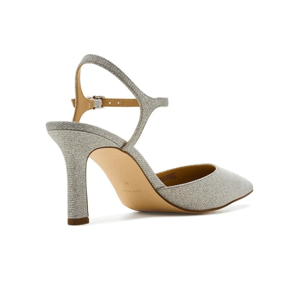 Michael Kors Amara 40S6AMMP2D Pumps Women's US 9 M Silver Stiletto Heel HTAT1682